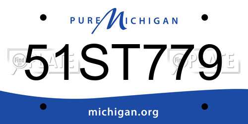 51ST779 Michigan License Plate
