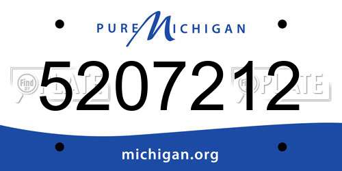 5207212 Michigan License Plate