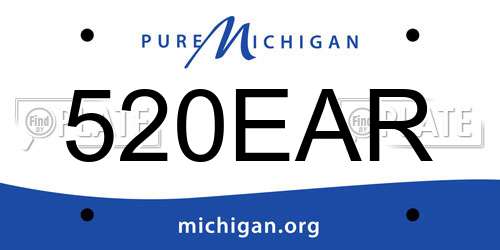 520EAR Michigan License Plate