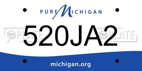 520JA2 Michigan License Plate