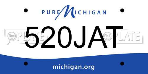 520JAT Michigan License Plate
