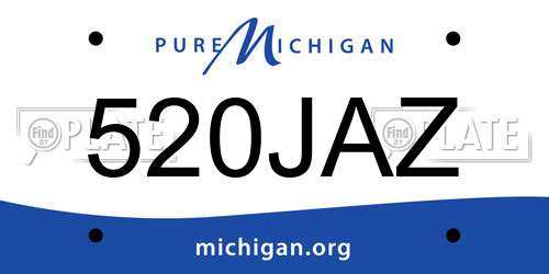 520JAZ Michigan License Plate