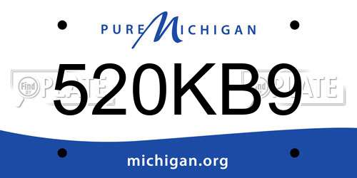 520KB9 Michigan License Plate
