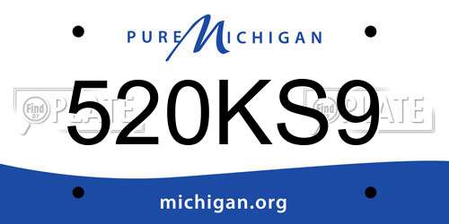 520KS9 Michigan License Plate