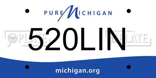 520LIN Michigan License Plate