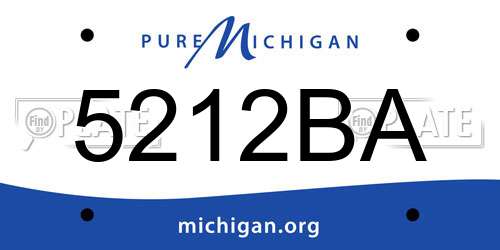 5212BA Michigan License Plate