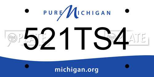 521TS4 Michigan License Plate