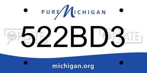522BD3 Michigan License Plate