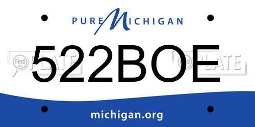 522BOE Michigan License Plate