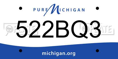 522BQ3 Michigan License Plate