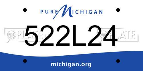 522L24 Michigan License Plate