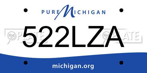 522LZA Michigan License Plate
