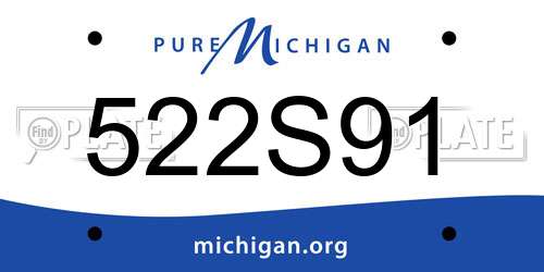 522S91 Michigan License Plate