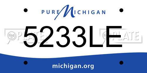 5233LE Michigan License Plate