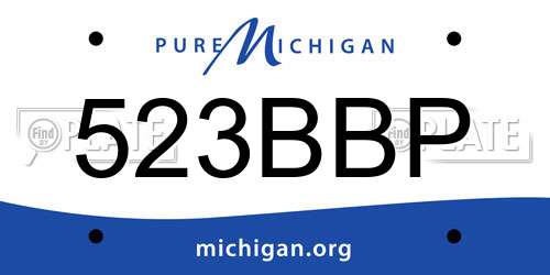 523BBP Michigan License Plate