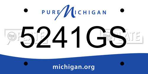 5241GS Michigan License Plate