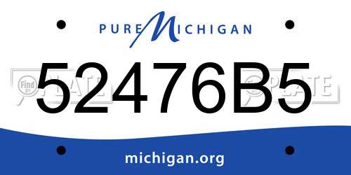 52476B5 Michigan License Plate
