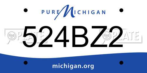 524BZ2 Michigan License Plate