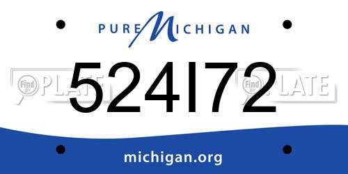 524I72 Michigan License Plate