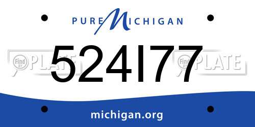 524I77 Michigan License Plate