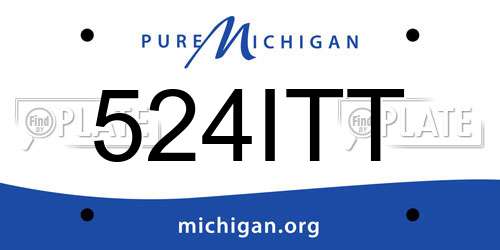 524ITT Michigan License Plate