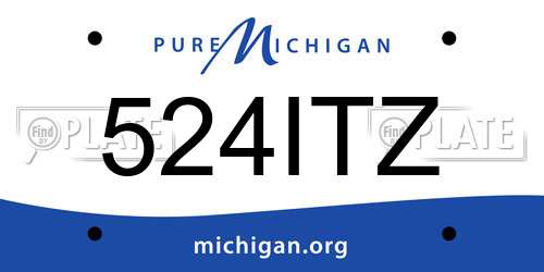 524ITZ Michigan License Plate