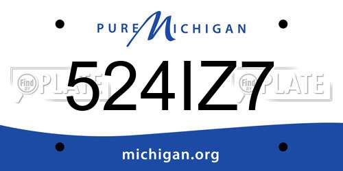 524IZ7 Michigan License Plate