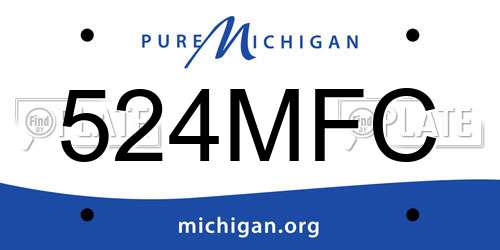524MFC Michigan License Plate