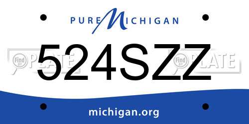 524SZZ Michigan License Plate