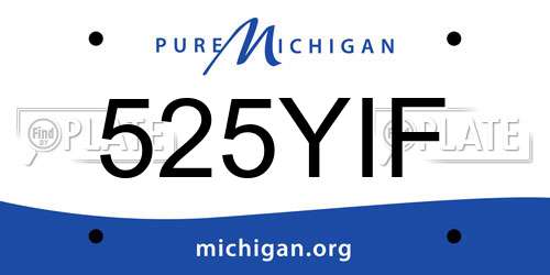525YIF Michigan License Plate