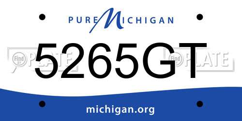 5265GT Michigan License Plate