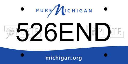 526END Michigan License Plate