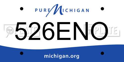 526ENO Michigan License Plate