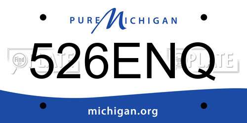 526ENQ Michigan License Plate