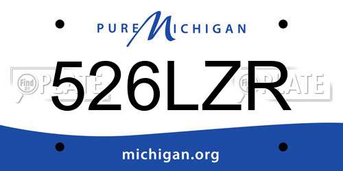 526LZR Michigan License Plate