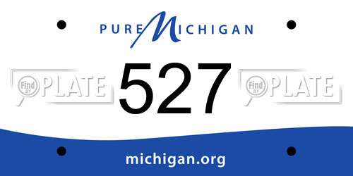 527 Michigan License Plate