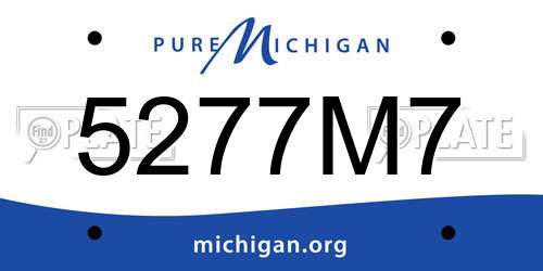 5277M7 Michigan License Plate