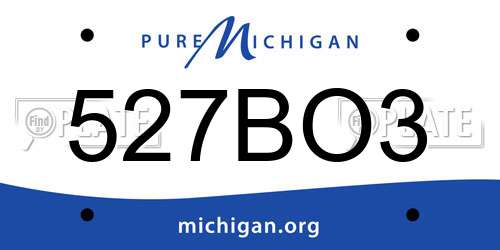 527BO3 Michigan License Plate