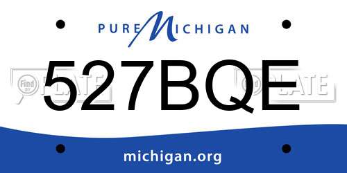 527BQE Michigan License Plate