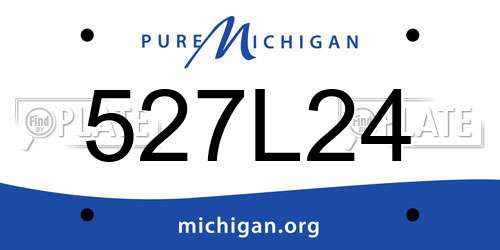 527L24 Michigan License Plate