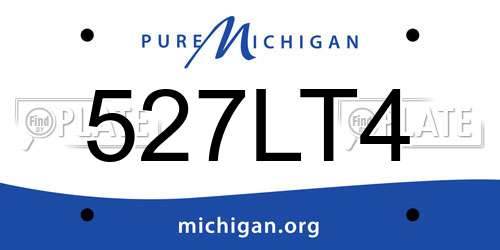 527LT4 Michigan License Plate