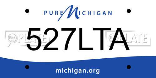 527LTA Michigan License Plate