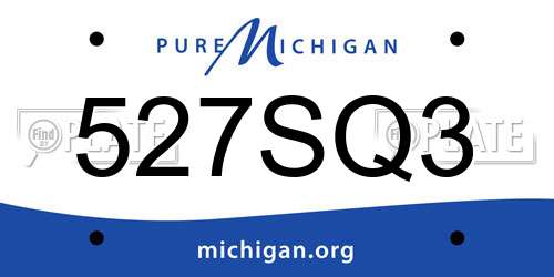 527SQ3 Michigan License Plate