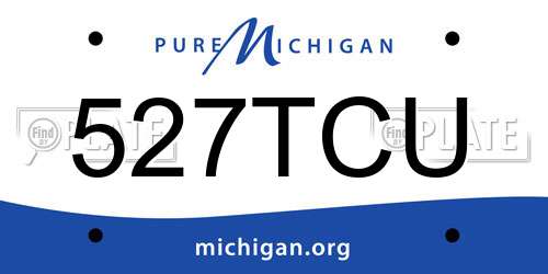 527TCU Michigan License Plate