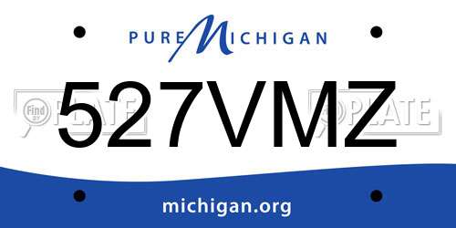 527VMZ Michigan License Plate