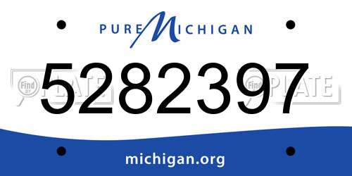 5282397 Michigan License Plate