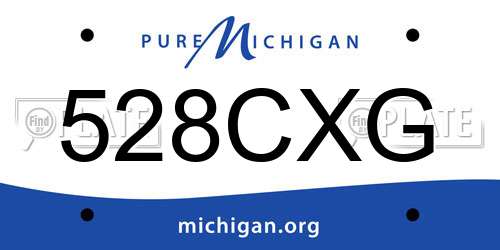 528CXG Michigan License Plate