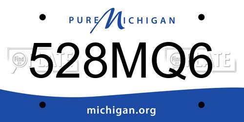 528MQ6 Michigan License Plate