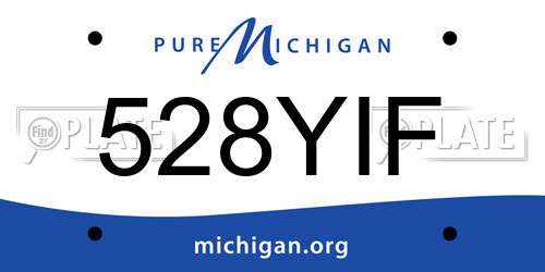 528YIF Michigan License Plate