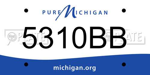 5310BB Michigan License Plate